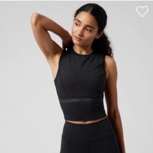 Athleta Levitate Crop Tank Black XS NWT